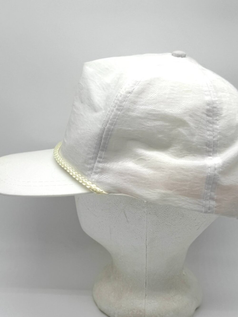 Vintage Brooks Sports Snapback Rope Hat White Retro Running - Picture 4 of 10